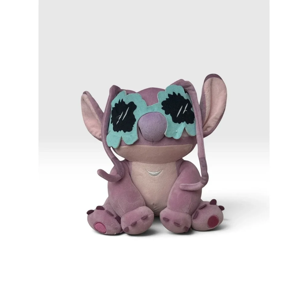 Disney Lilo & Stitch Purple Plush Stuffed Animal Flower Sunglasses 11 Inch